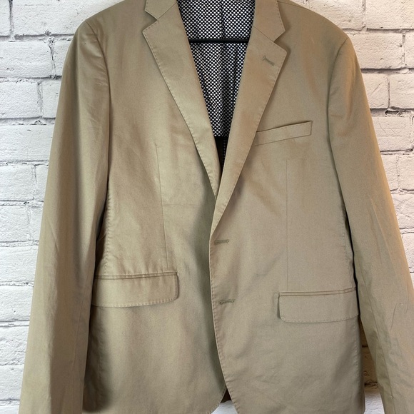 Michael Kors Tan Suit Jacket Sports Coat size 42 R Double Vented Customizable - Picture 8 of 11